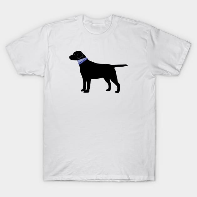 Black Dog Preppy Silhouette T-Shirt by emrdesigns